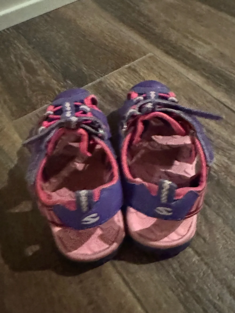 BODATU Girl Water Sandals Rubber Toddler Velcro Strap Walker Shoes 25 Purple 8.5